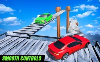 Impossible Car : Endless Sky Track Stunt Racing 3D截图2