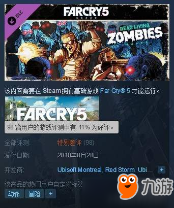 《孤岛惊魂5》为什么Steam好评率仅11%