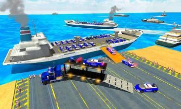 US Police Car Transport Cargo Ship Simulator截图2