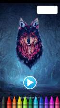 Wolf Coloring Art Game截图