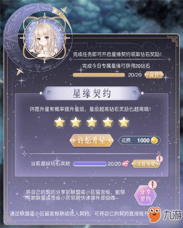 《奇跡暖暖》五星星緣契約有什么用 星緣契約獲取攻略