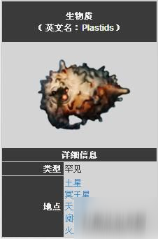 《星际战甲》生物质哪里刷最多 生物质在哪刷效率分析