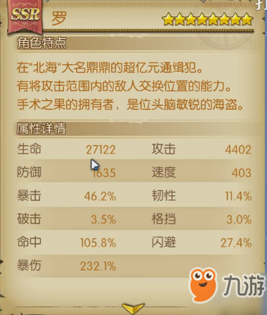 《​航海王燃烧意志》罗属性怎么样 罗能属性一览
