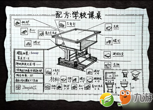 明日之后手繪課桌怎么制作 手繪課桌制作配方攻略