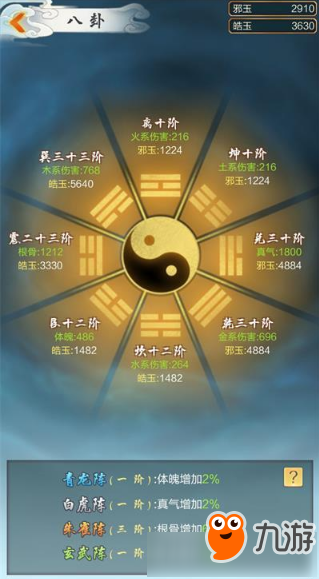 《玄元修仙录》八卦阵怎么加点 八卦阵加点分享