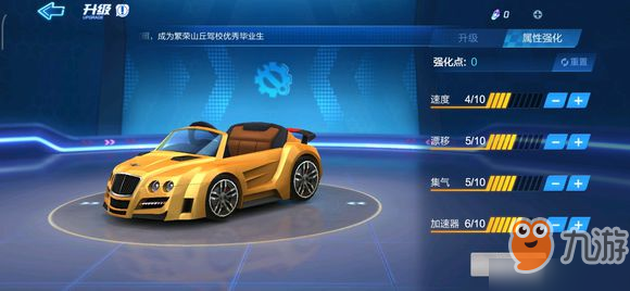 跑跑卡丁车手游黄金敞篷跑车怎么样 属性数据一览