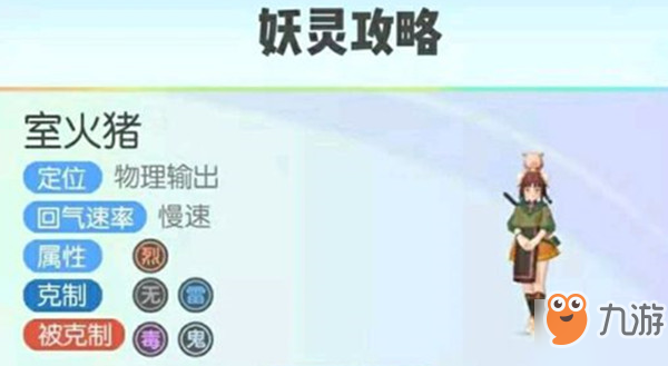 《一起來(lái)捉妖》室火豬怎么樣 技能屬性介紹