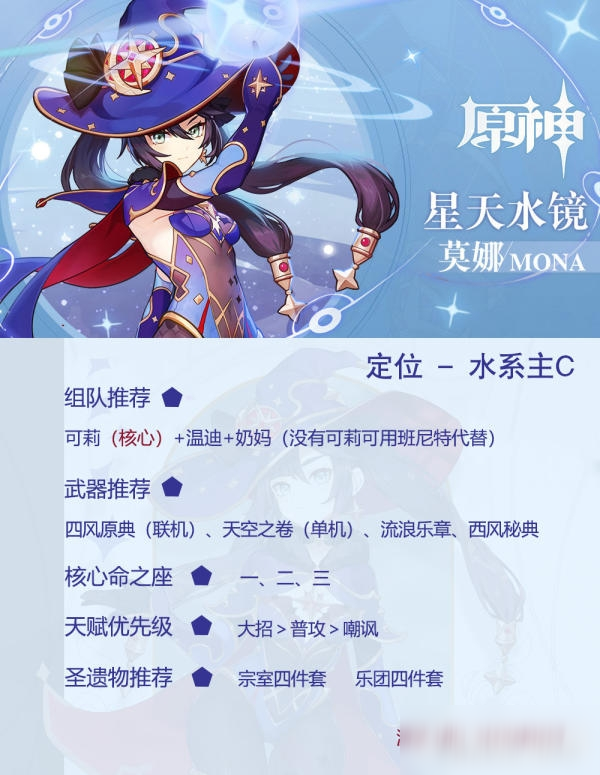 《原神》主C莫娜怎么玩 主C莫娜玩法思路详解