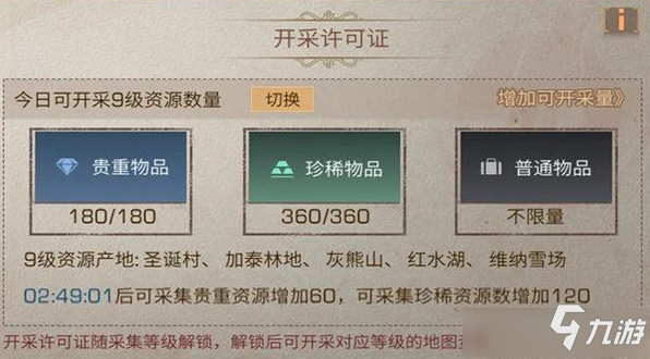 《明日之后》开采许可证是什么 开采许可证分享