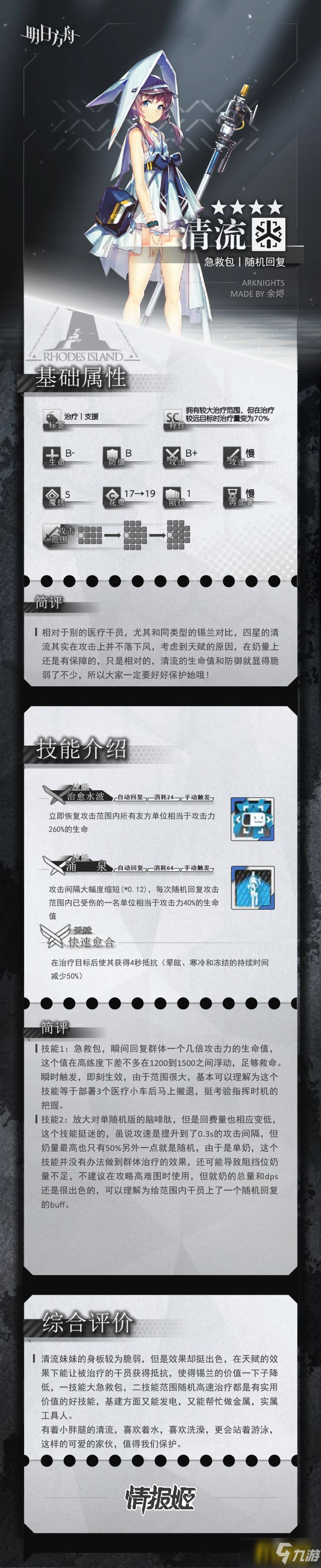 《明日方舟》清流怎么樣 新干員清流資料圖鑒