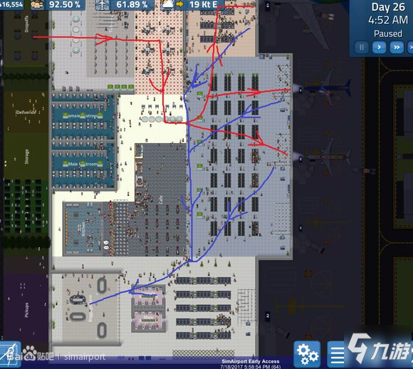 《模拟机场》乘客怎么分流 乘客分流布局思路详解截图