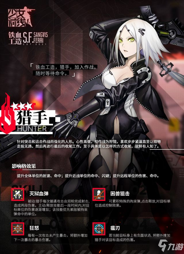 《少女前線》獵手怎么樣 獵手技能介紹