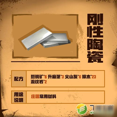 明日之后剛性陶瓷怎么制作 剛性陶瓷制作配方一覽