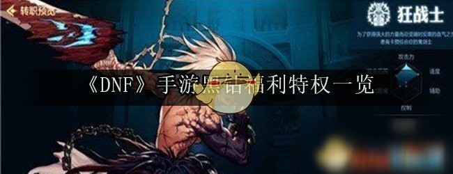 《DNF》手游黑鉆福利特權(quán)有哪些 黑鉆福利特權(quán)一覽