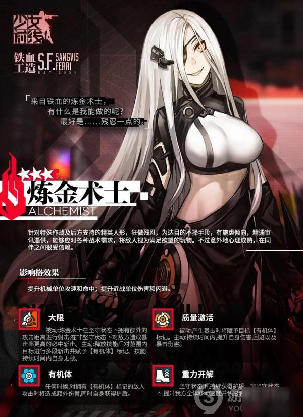 《少女前線》三星融合勢力煉金術士怎么樣 三星融合勢力煉金術士介紹