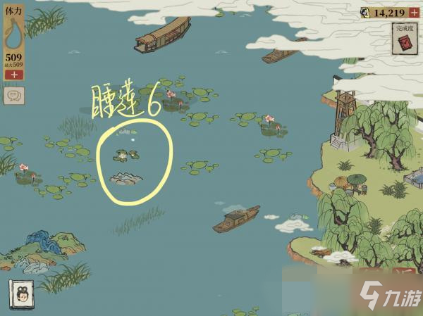 《江南百景图》钱塘门睡莲全位置图文分享 睡莲在哪里