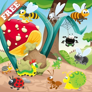 昆虫和蠕虫游戏的孩子探索昆虫世界