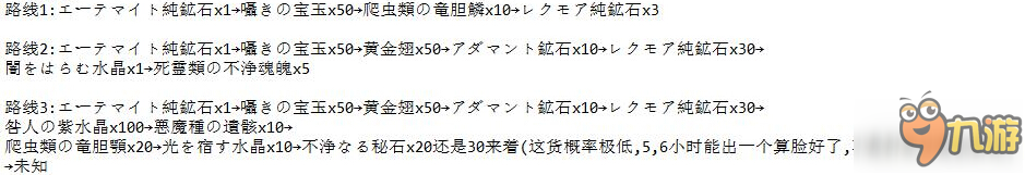 刀剑神域虚空幻界传说武器路线