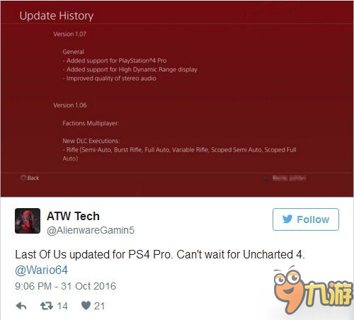 《美国末日：重制版》支持PS4 Pro 可惜被锁定在30FPS