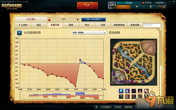 《LOL》比赛记录统计页面测试介绍