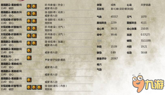 剑网3田螺PVP 95版本属性收益和配装浅析