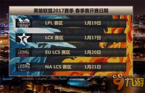 LOL2017新赛季开启时间一览 LPL春季赛1月19日开打