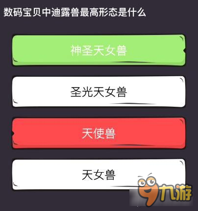 么么答懷舊動漫專區(qū)答案 迪露獸最高形態(tài)是什么