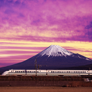 机车拼图：富士山