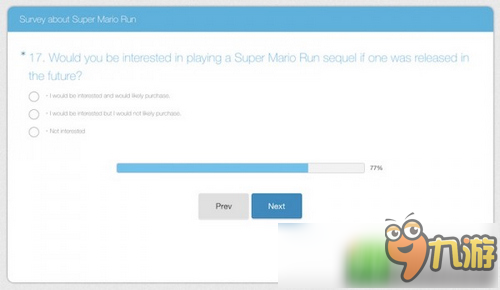 反省？任天堂向《超级马里奥RUN》玩家发问卷