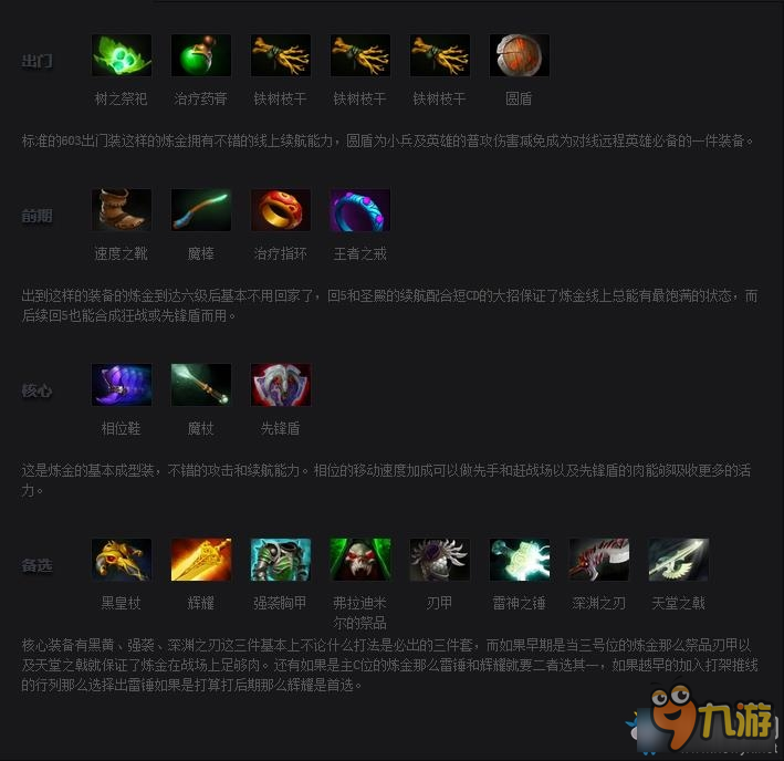 DOTA2煉金出裝加點 DOTA2煉金術士出裝加點