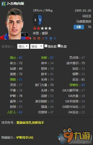 《FIFA Online3》FIFA Online3马竞套球员推荐