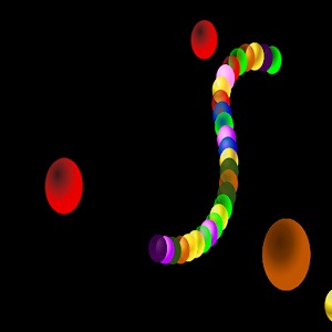 Simple Snake Game with Bubbles