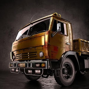 Military kamaz driving 3D