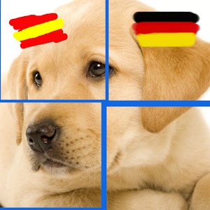 Puzzle Animals: Spanish-German
