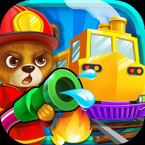 Train Fire Animal Rescue Games