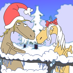 Christmas Caroling Horses