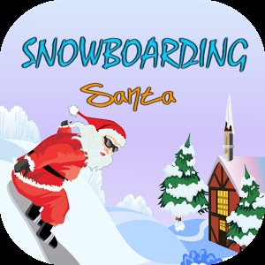 Snow Boarding Santa