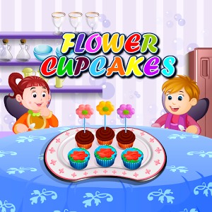 Flower Cupcakes Cooking