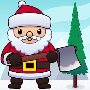 Wood Cutter Santa Claus