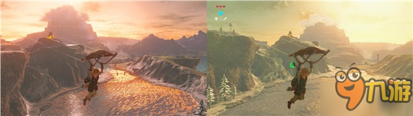 《塞尔达传说：荒野之息》Switch与Wii U版画面对比