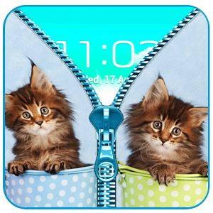 Cat Zipper Lock Screen Prank