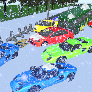 Winter pileup Snow Car Parking