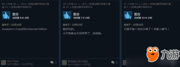 《中土世界：戰(zhàn)爭之影》好評如潮 Steam獲84%特別好評