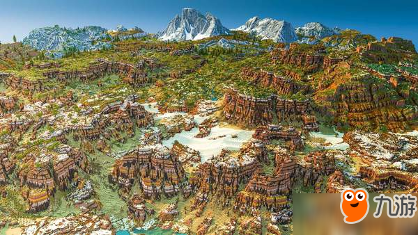 玩家自制《我的世界》5K地形图 森林、雪山栩栩如生