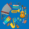 Musical Instruments-Learn,Spell,Quiz,Color & Game