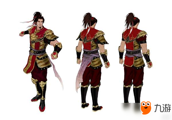 《真三国无双8》孙策人设图公布 红袍常服俊朗非凡