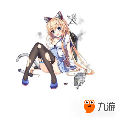 戰(zhàn)艦少女R戴森立繪圖鑒 軟萌金發(fā)貓耳娘