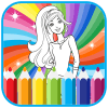 How to color princess barbi (painting games girls)