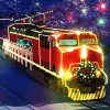 圣诞节的模拟火车-开车像圣诞老人
