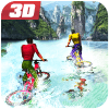 Water Surfer: Bicycle Rider Stunts Race Simulator